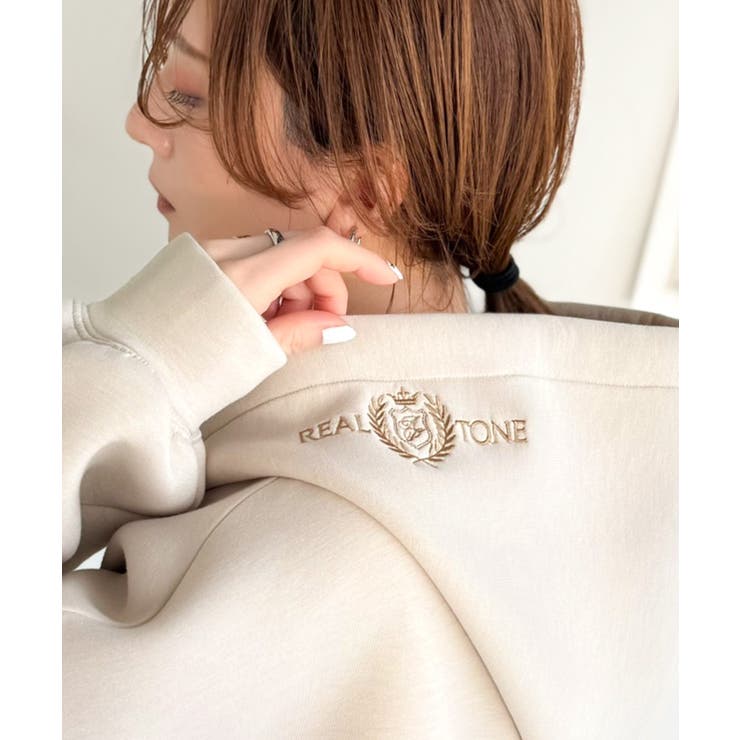 悩まずお洒落、着るだけでサマになる。クロップドワイドダンボール切替パーカー（長袖… | Classical Elf  | 詳細画像35 