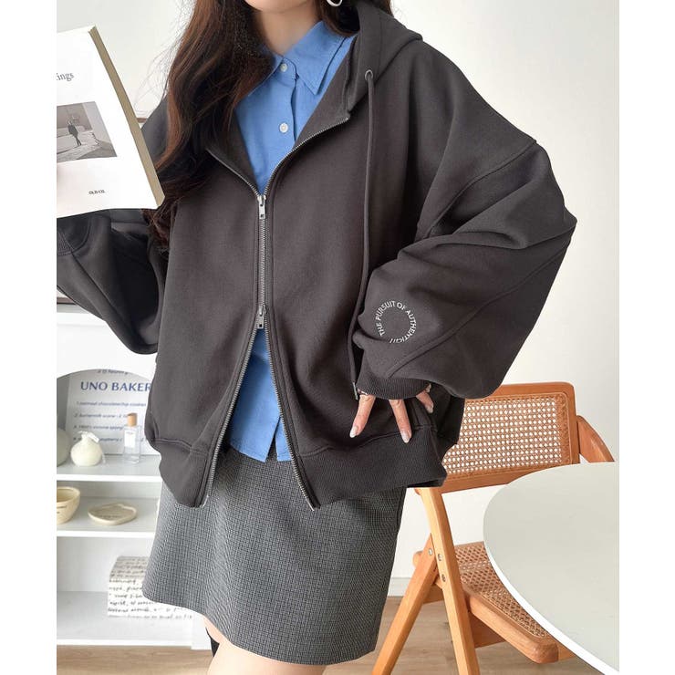 バランスの良い丈感でさりげなくスタイルアップ♪クロップドワイド裏起毛切り替えパー… | Classical Elf  | 詳細画像11 