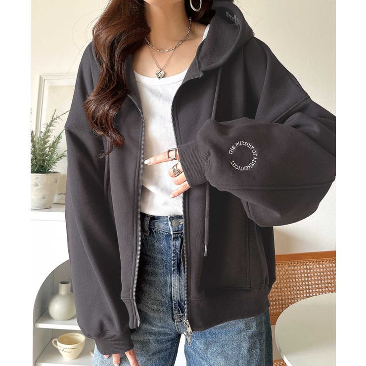 バランスの良い丈感でさりげなくスタイルアップ♪クロップドワイド裏起毛切り替えパー… | Classical Elf  | 詳細画像17 