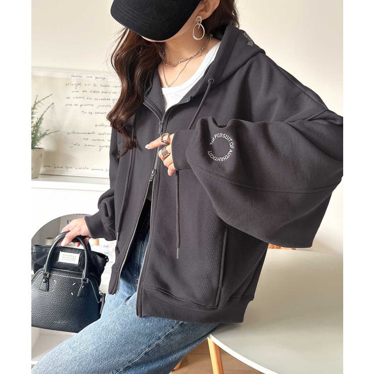 バランスの良い丈感でさりげなくスタイルアップ♪クロップドワイド裏起毛切り替えパー… | Classical Elf  | 詳細画像20 