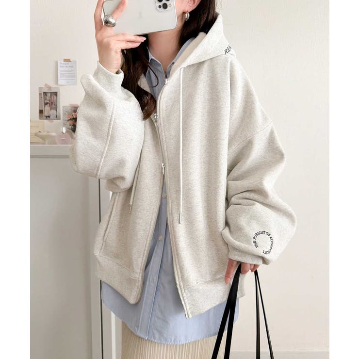 バランスの良い丈感でさりげなくスタイルアップ♪クロップドワイド裏起毛切り替えパー… | Classical Elf  | 詳細画像23 