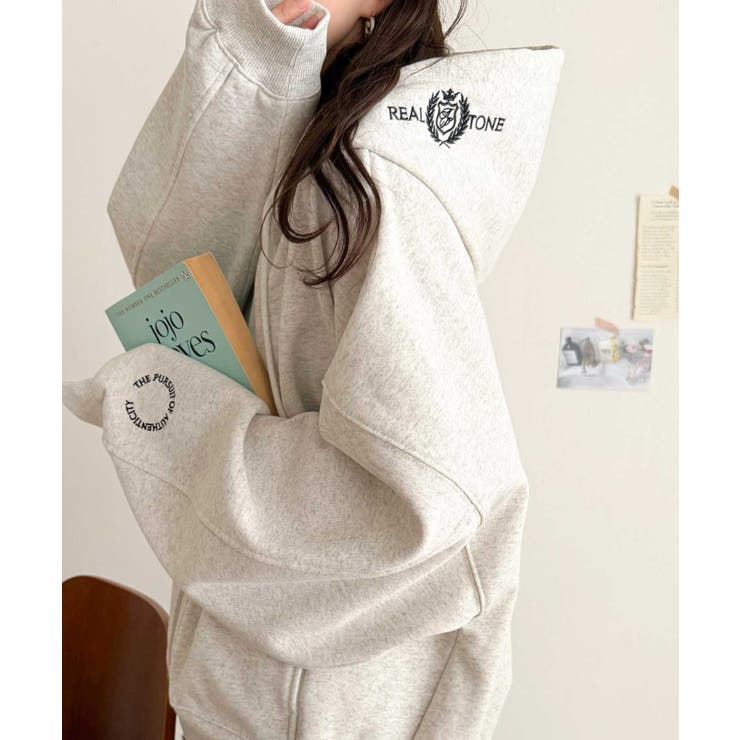 オートミール | バランスの良い丈感でさりげなくスタイルアップ♪クロップドワイド裏起毛切り替えパー… | Classical Elf 