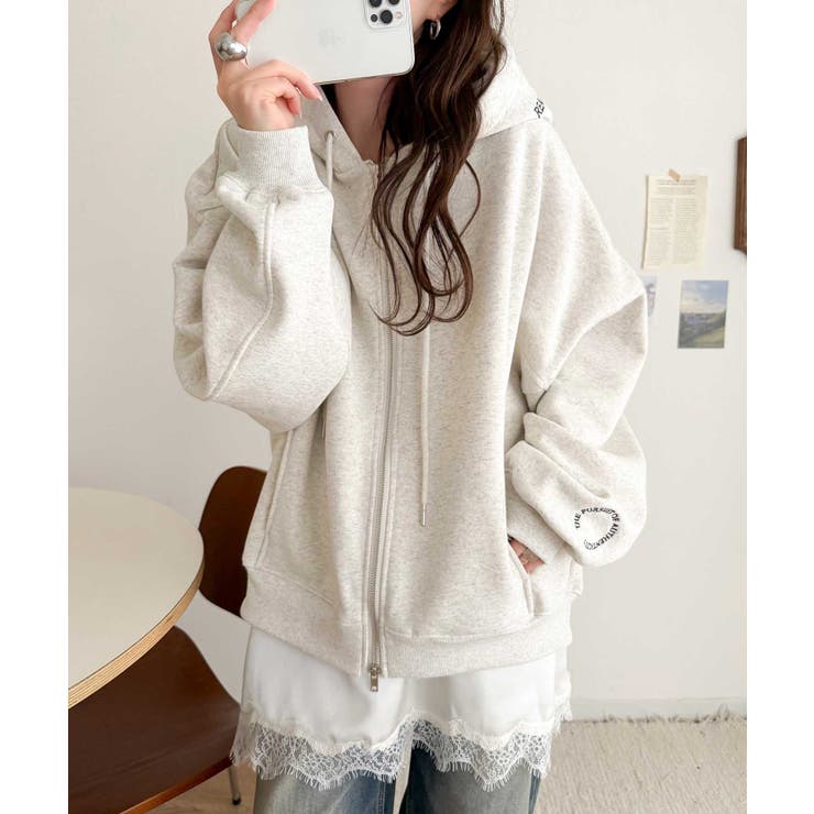 バランスの良い丈感でさりげなくスタイルアップ♪クロップドワイド裏起毛切り替えパー… | Classical Elf  | 詳細画像28 