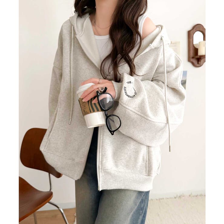 バランスの良い丈感でさりげなくスタイルアップ♪クロップドワイド裏起毛切り替えパー… | Classical Elf  | 詳細画像30 