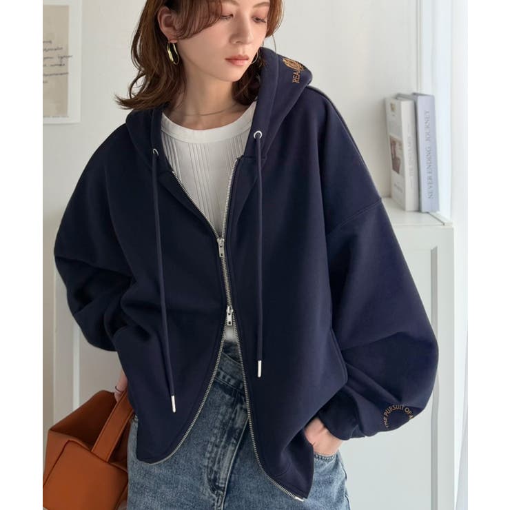 バランスの良い丈感でさりげなくスタイルアップ♪クロップドワイド裏起毛切り替えパー… | Classical Elf  | 詳細画像34 