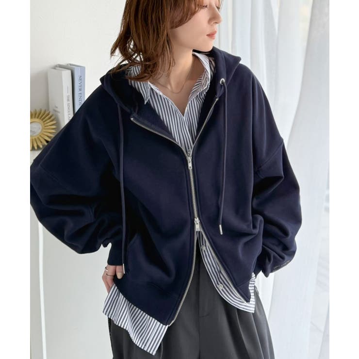 バランスの良い丈感でさりげなくスタイルアップ♪クロップドワイド裏起毛切り替えパー… | Classical Elf  | 詳細画像36 