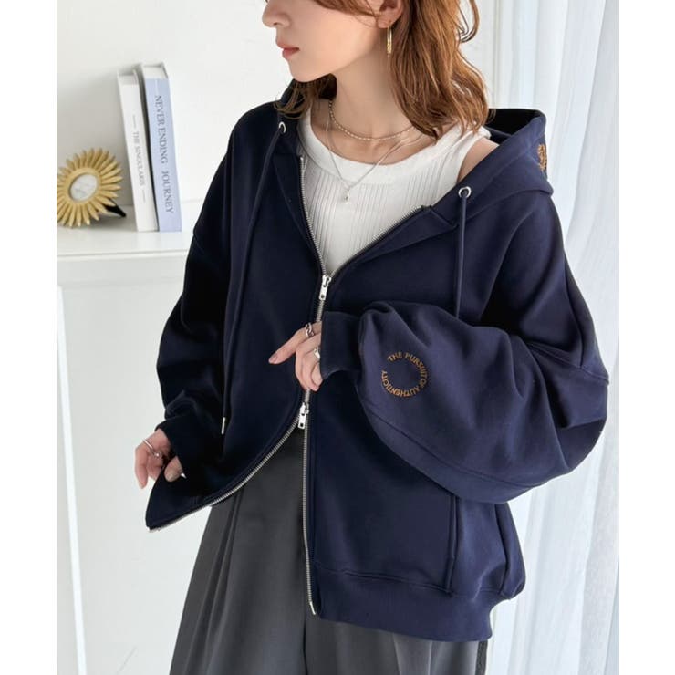 バランスの良い丈感でさりげなくスタイルアップ♪クロップドワイド裏起毛切り替えパー… | Classical Elf  | 詳細画像38 