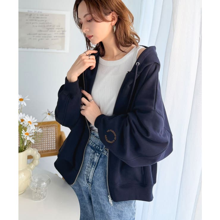 バランスの良い丈感でさりげなくスタイルアップ♪クロップドワイド裏起毛切り替えパー… | Classical Elf  | 詳細画像41 