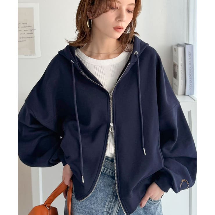 バランスの良い丈感でさりげなくスタイルアップ♪クロップドワイド裏起毛切り替えパー… | Classical Elf  | 詳細画像43 