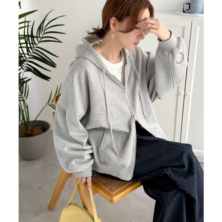 バランスの良い丈感でさりげなくスタイルアップ♪クロップドワイド裏起毛切り替えパー… | Classical Elf  | 詳細画像5 