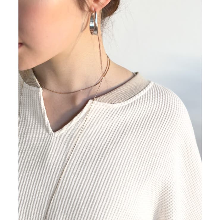 今っぽさは、色でつくる。オーバーサイズ配色ワッフルプルオーバー | Classical Elf  | 詳細画像39 