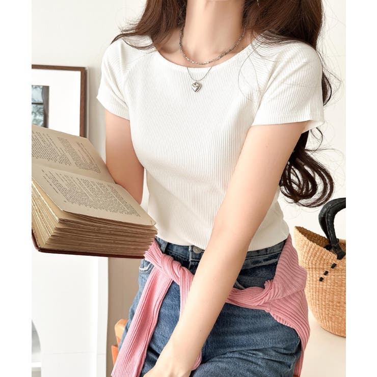 オフホワイト | 毎日にちょうどいい、きれいめRIB。ラグラン×リブで叶える、すっきり美シルエット… | Classical Elf 