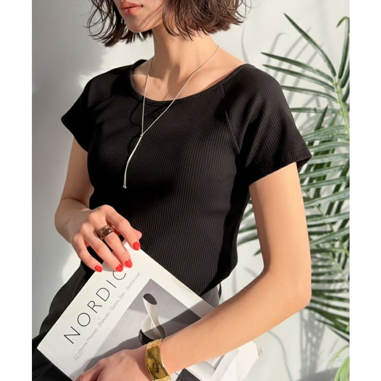 ブラック | 毎日にちょうどいい、きれいめRIB。ラグラン×リブで叶える、すっきり美シルエット… | Classical Elf 