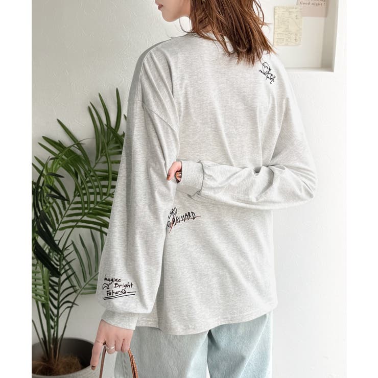 ゆるさの中に「ちょうどいい」お洒落感！綿100％刺繍ワッペンドルマンロンTEE（… | Classical Elf  | 詳細画像30 