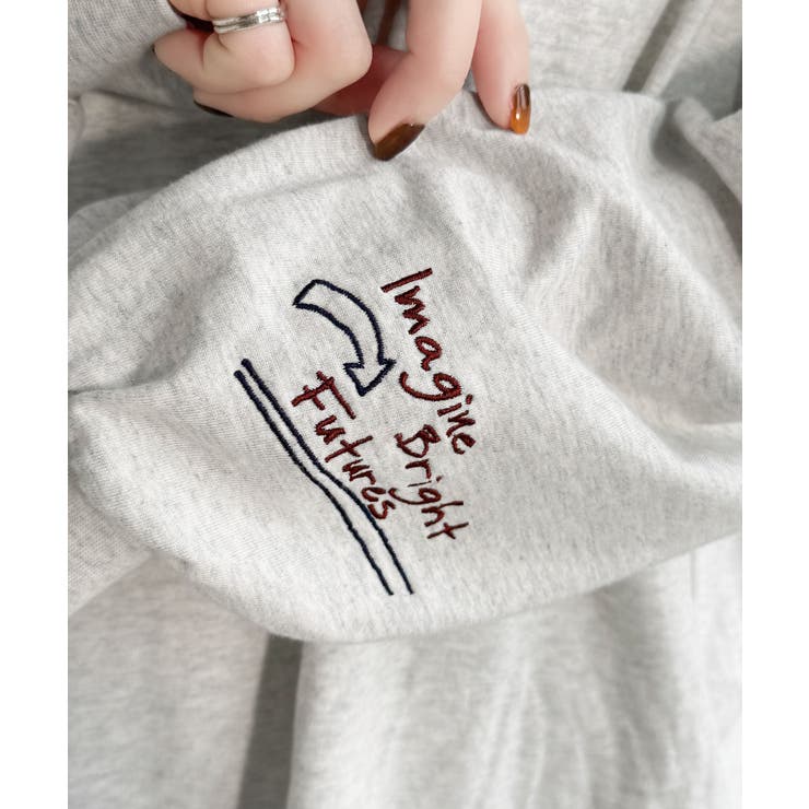 ゆるさの中に「ちょうどいい」お洒落感！綿100％刺繍ワッペンドルマンロンTEE（… | Classical Elf  | 詳細画像36 
