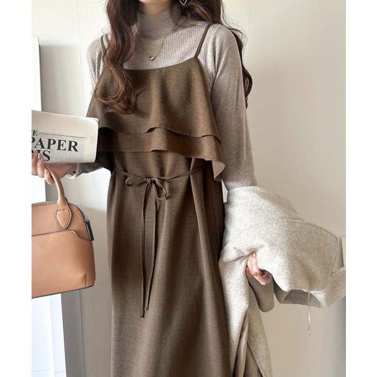 上品シルエットが大人可愛い。ダブルフリルキャミワンピース（ロング丈） | Classical Elf  | 詳細画像12 