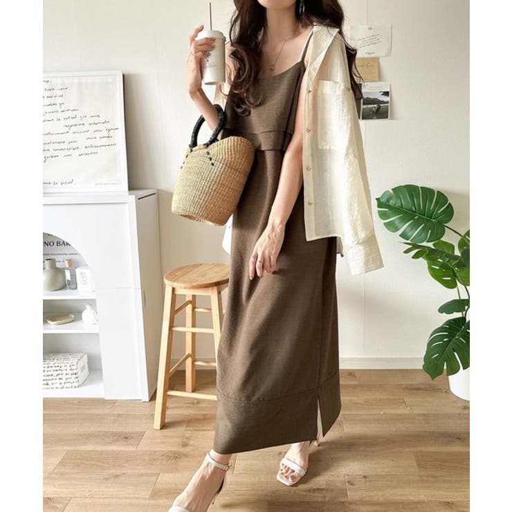 上品シルエットが大人可愛い。ダブルフリルキャミワンピース（ロング丈） | Classical Elf  | 詳細画像22 