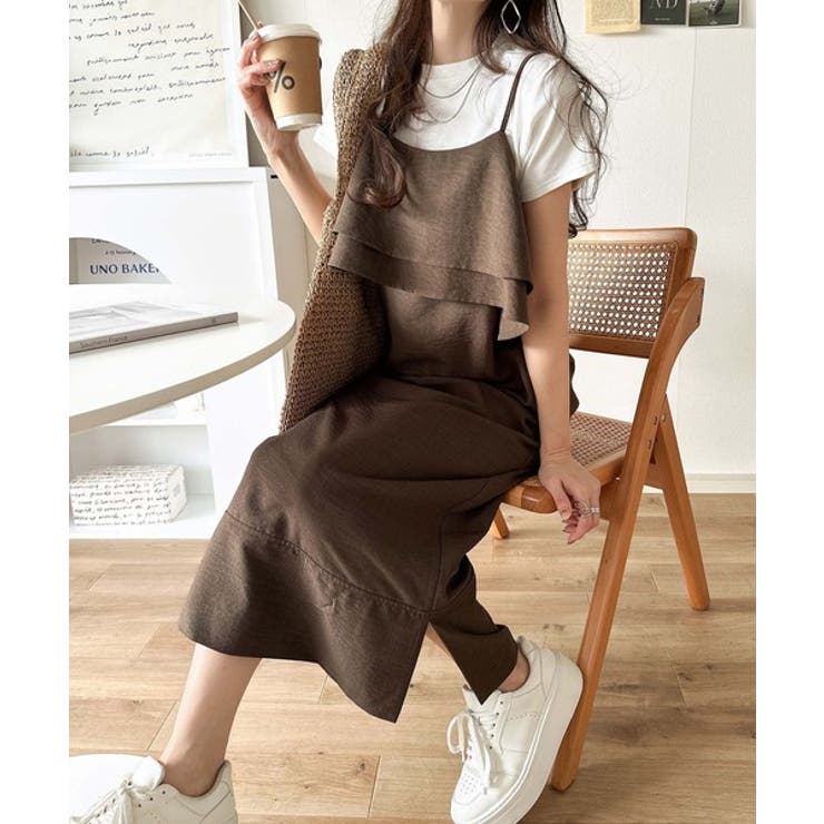 上品シルエットが大人可愛い。ダブルフリルキャミワンピース（ロング丈） | Classical Elf  | 詳細画像23 