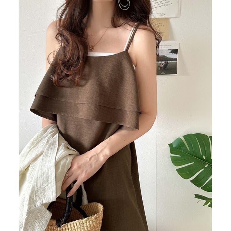 上品シルエットが大人可愛い。ダブルフリルキャミワンピース（ロング丈） | Classical Elf  | 詳細画像25 