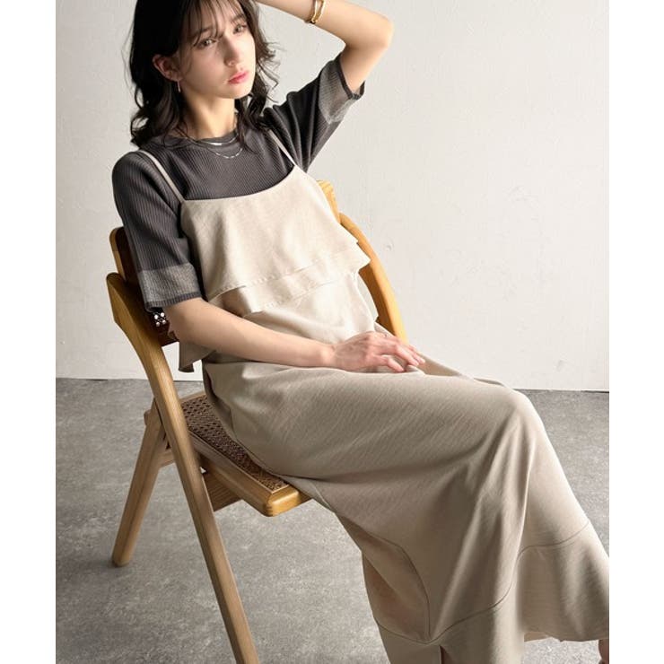 上品シルエットが大人可愛い。ダブルフリルキャミワンピース（ロング丈） | Classical Elf  | 詳細画像34 