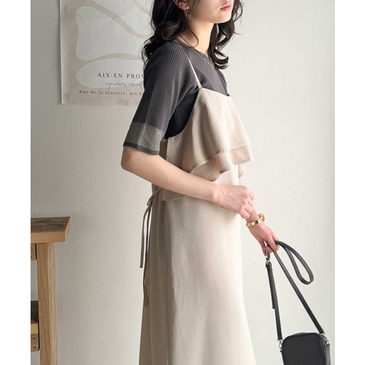 上品シルエットが大人可愛い。ダブルフリルキャミワンピース（ロング丈） | Classical Elf  | 詳細画像35 