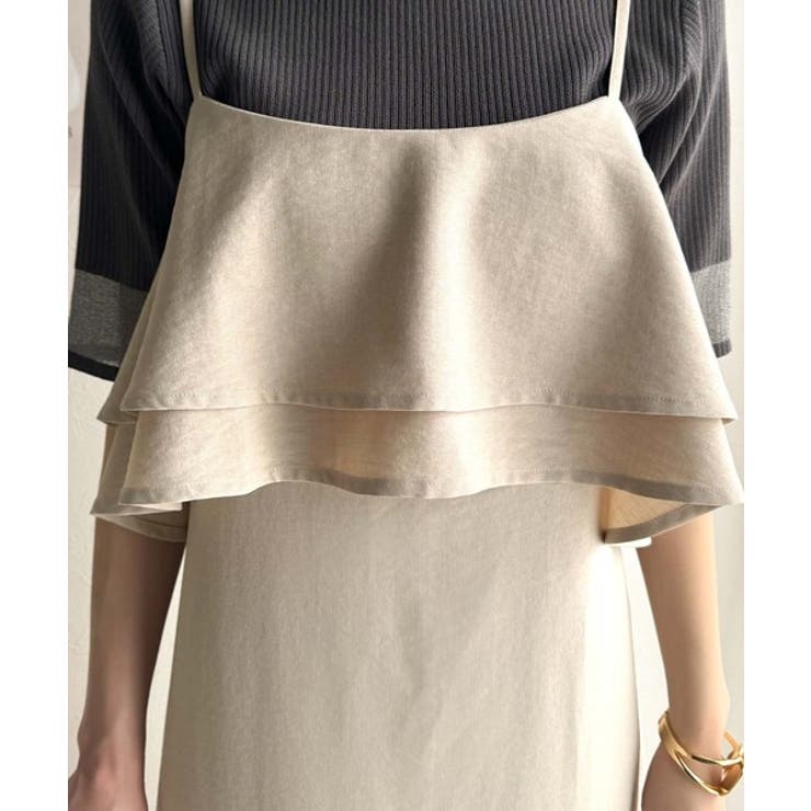 上品シルエットが大人可愛い。ダブルフリルキャミワンピース（ロング丈） | Classical Elf  | 詳細画像38 