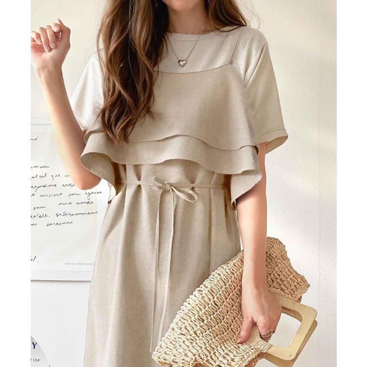 上品シルエットが大人可愛い。ダブルフリルキャミワンピース（ロング丈） | Classical Elf  | 詳細画像41 