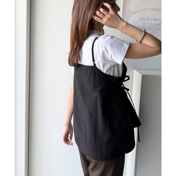 旬のレイヤードスタイルがこれ一着で即完成。ダブルリボン使いキャミ＆ムーン刺繍半袖… | Classical Elf  | 詳細画像13 