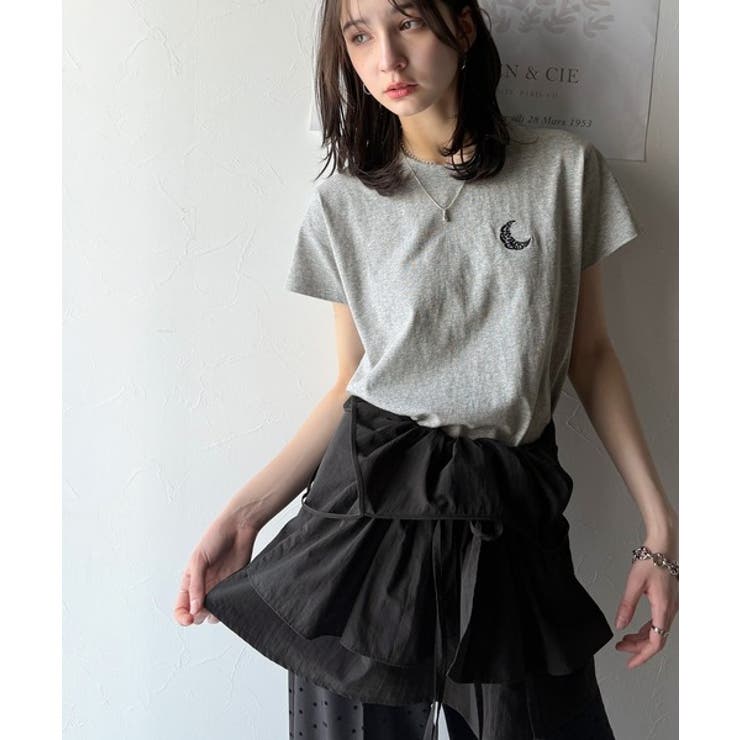 旬のレイヤードスタイルがこれ一着で即完成。ダブルリボン使いキャミ＆ムーン刺繍半袖… | Classical Elf  | 詳細画像23 