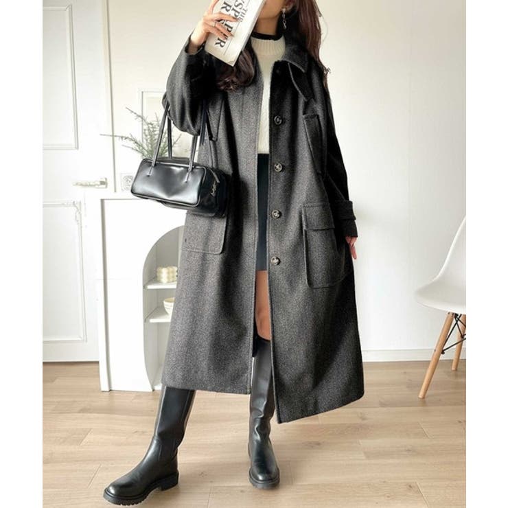 ロング丈比翼ステンカラーコート | Classical Elf  | 詳細画像29 