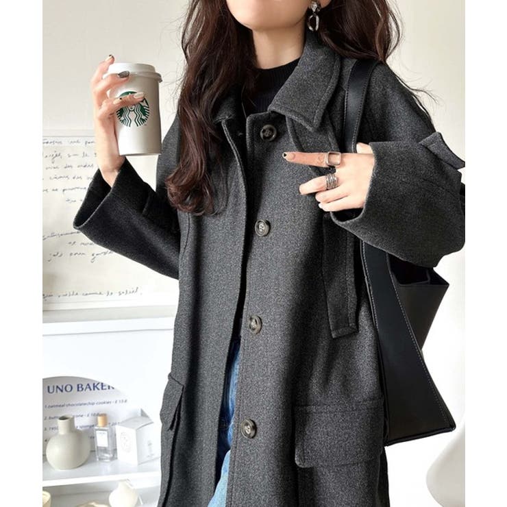 ロング丈比翼ステンカラーコート | Classical Elf  | 詳細画像29 