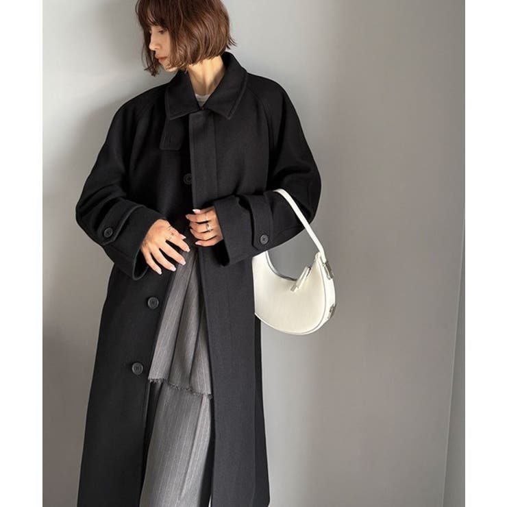 大人の魅力を引き立てる、上品な一着。ベルト付き比翼メルトンコート（ロング丈） | Classical Elf  | 詳細画像24 