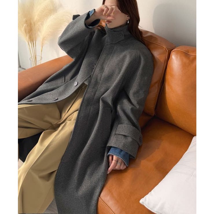 大人の魅力を引き立てる、上品な一着。ベルト付き比翼メルトンコート（ロング丈） | Classical Elf  | 詳細画像37 