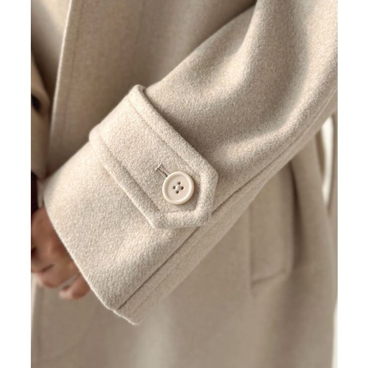 大人の魅力を引き立てる、上品な一着。ベルト付き比翼メルトンコート（ロング丈） | Classical Elf  | 詳細画像40 