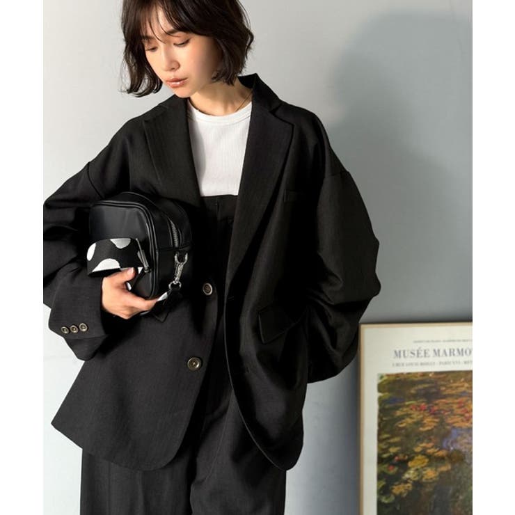 羽織るだけでキマる。袖タックヘリンボーンオーバーサイズジャケット（セットアップ可… | Classical Elf  | 詳細画像7 