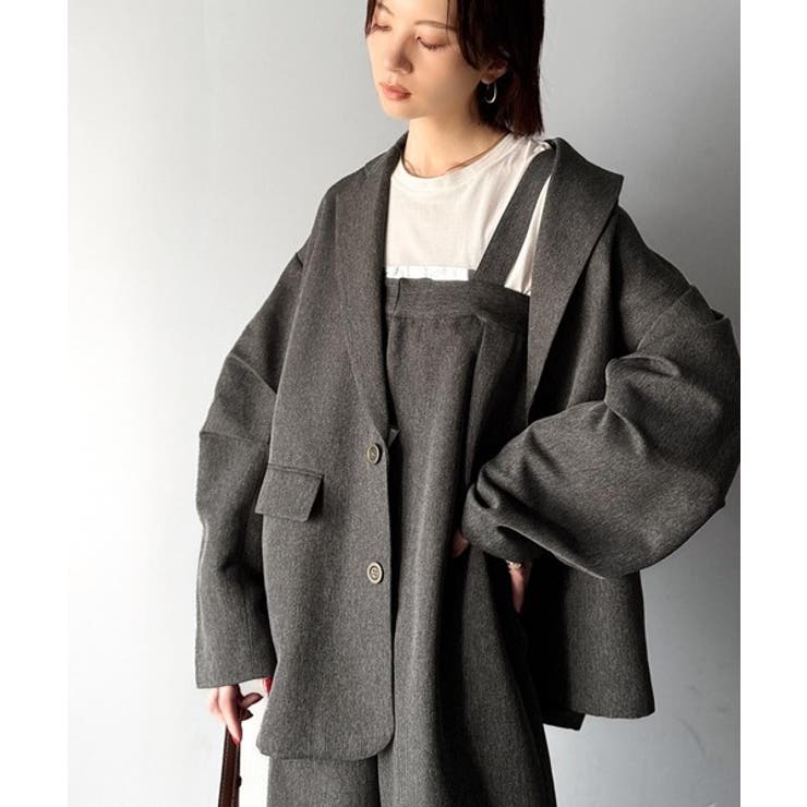 羽織るだけでキマる。袖タックヘリンボーンオーバーサイズジャケット（セットアップ可… | Classical Elf  | 詳細画像22 