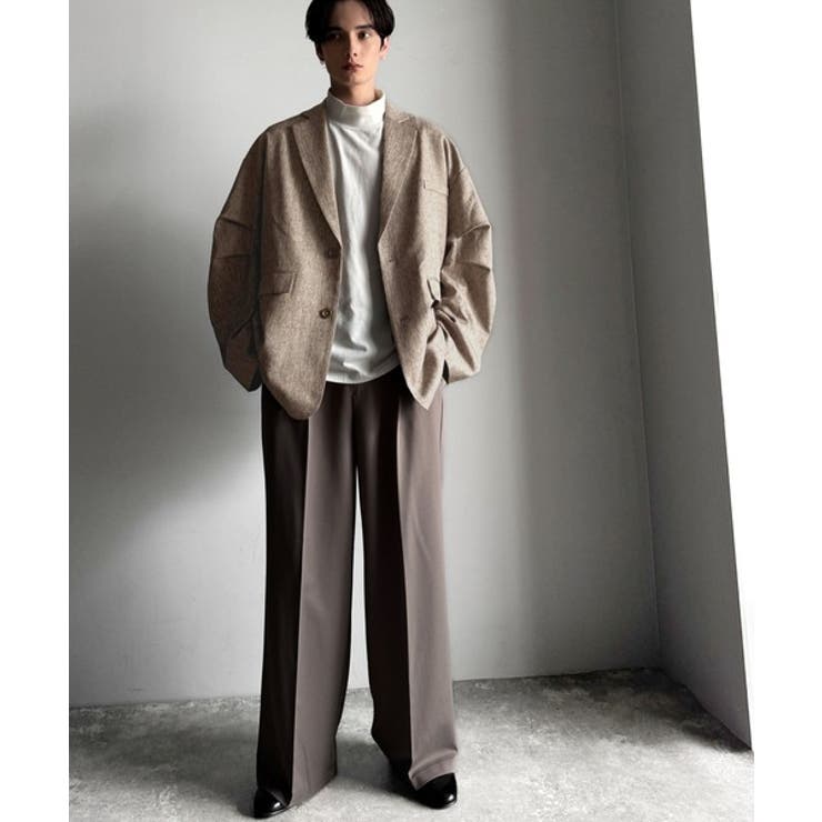 羽織るだけでキマる。袖タックヘリンボーンオーバーサイズジャケット（セットアップ可… | Classical Elf  | 詳細画像43 