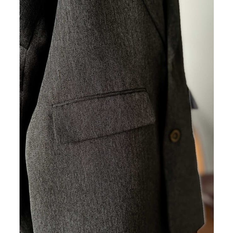 羽織るだけでキマる。袖タックヘリンボーンオーバーサイズジャケット（セットアップ可… | Classical Elf  | 詳細画像45 