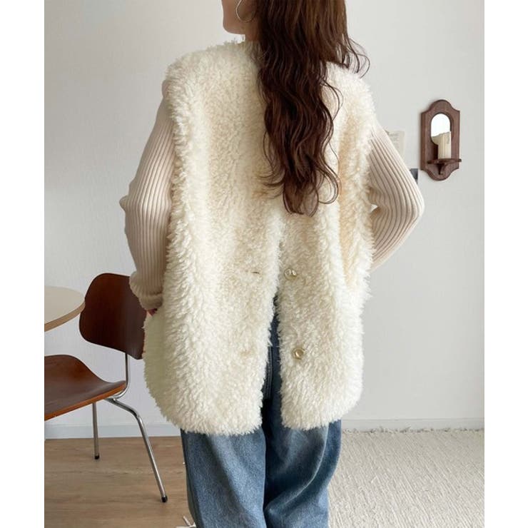 もこもこ感が愛らしい♪暖か前後2wayプードルボアベスト | Classical Elf  | 詳細画像6 