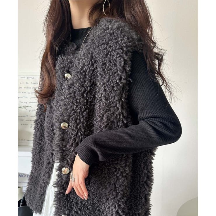 もこもこ感が愛らしい♪暖か前後2wayプードルボアベスト | Classical Elf  | 詳細画像11 