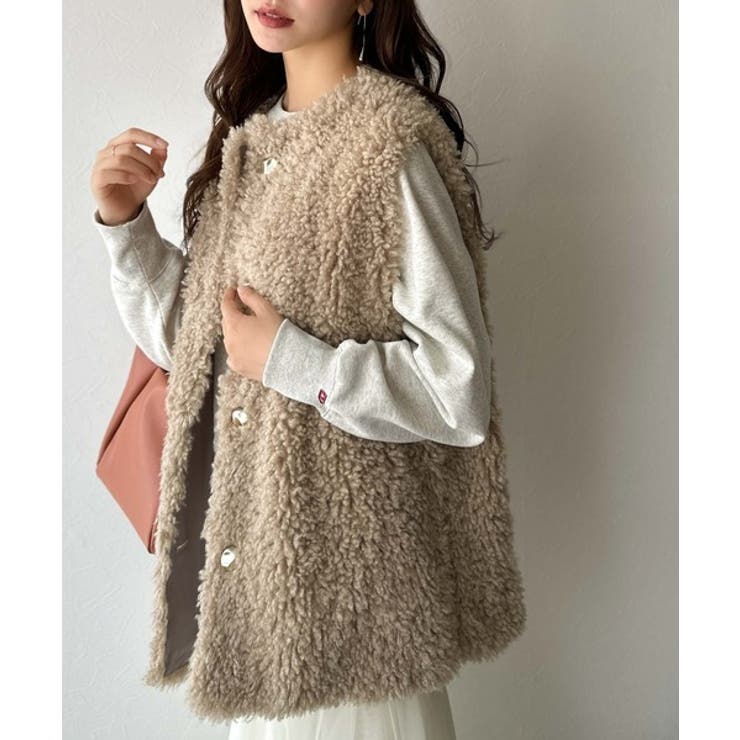 もこもこ感が愛らしい♪暖か前後2wayプードルボアベスト | Classical Elf  | 詳細画像14 