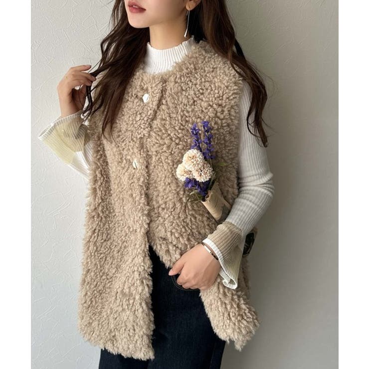 もこもこ感が愛らしい♪暖か前後2wayプードルボアベスト | Classical Elf  | 詳細画像18 