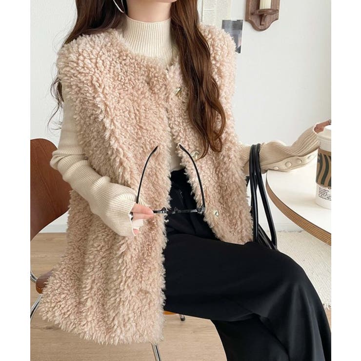 もこもこ感が愛らしい♪暖か前後2wayプードルボアベスト | Classical Elf  | 詳細画像21 