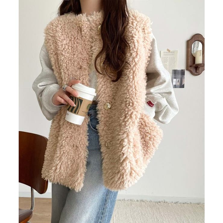 もこもこ感が愛らしい♪暖か前後2wayプードルボアベスト | Classical Elf  | 詳細画像22 