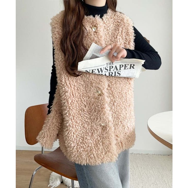 もこもこ感が愛らしい♪暖か前後2wayプードルボアベスト | Classical Elf  | 詳細画像25 