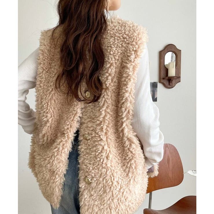 もこもこ感が愛らしい♪暖か前後2wayプードルボアベスト | Classical Elf  | 詳細画像26 