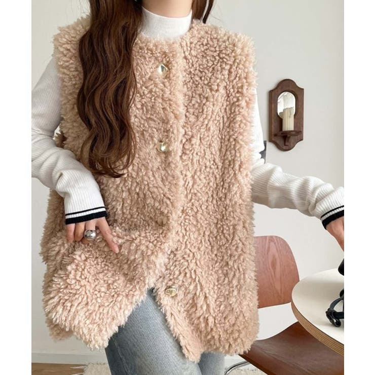 もこもこ感が愛らしい♪暖か前後2wayプードルボアベスト | Classical Elf  | 詳細画像27 