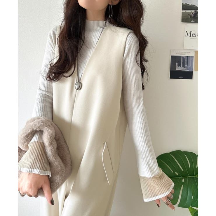 1枚でキマる私スタイル。フラップポケットVネックサロペット | Classical Elf  | 詳細画像2 