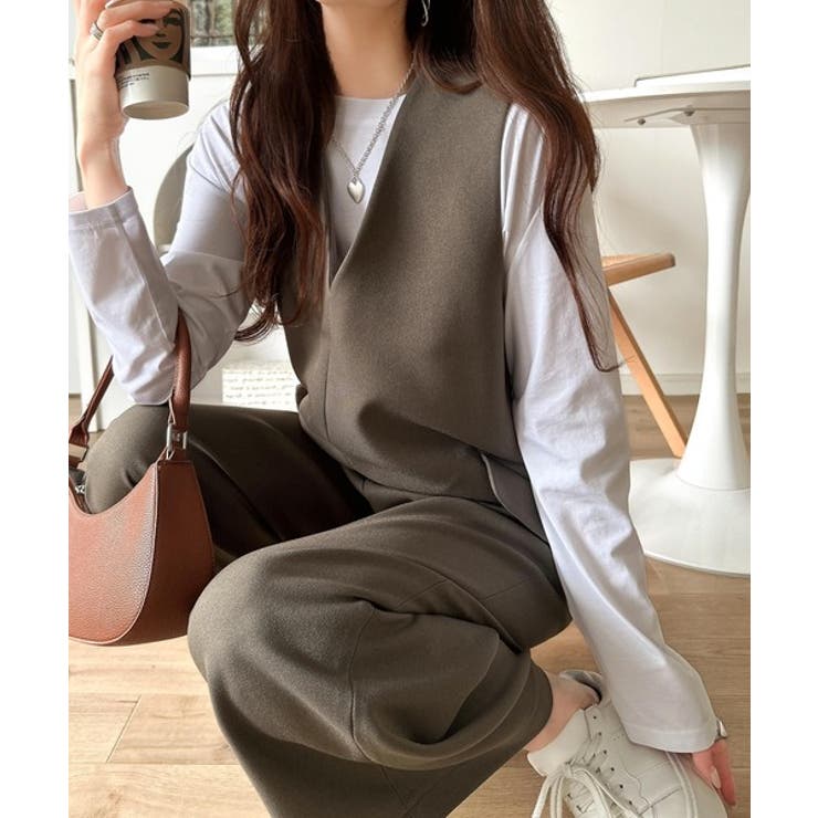 1枚でキマる私スタイル。フラップポケットVネックサロペット | Classical Elf  | 詳細画像31 