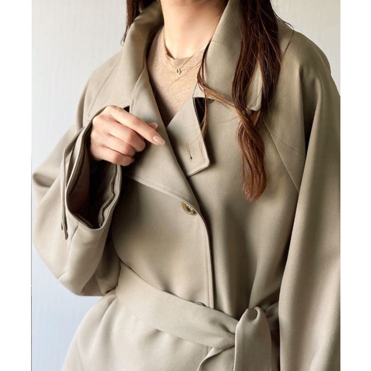 瞬間、きちんと見え。1枚あれば着回し自由自在。ケープ付きスタンドカラーミドル丈コ… | Classical Elf  | 詳細画像27 